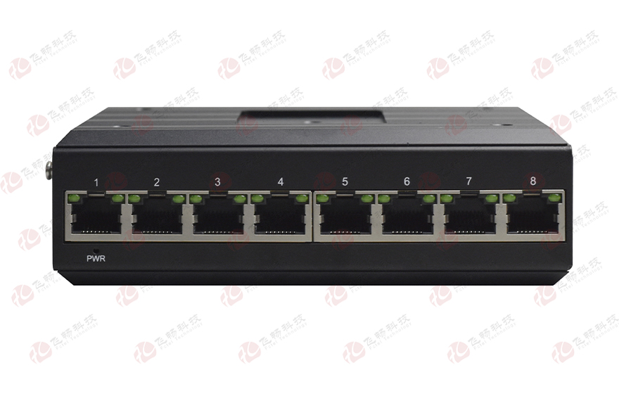 飛暢科技-工業(yè)軌式8路千兆電(支持WEB網管)交換機